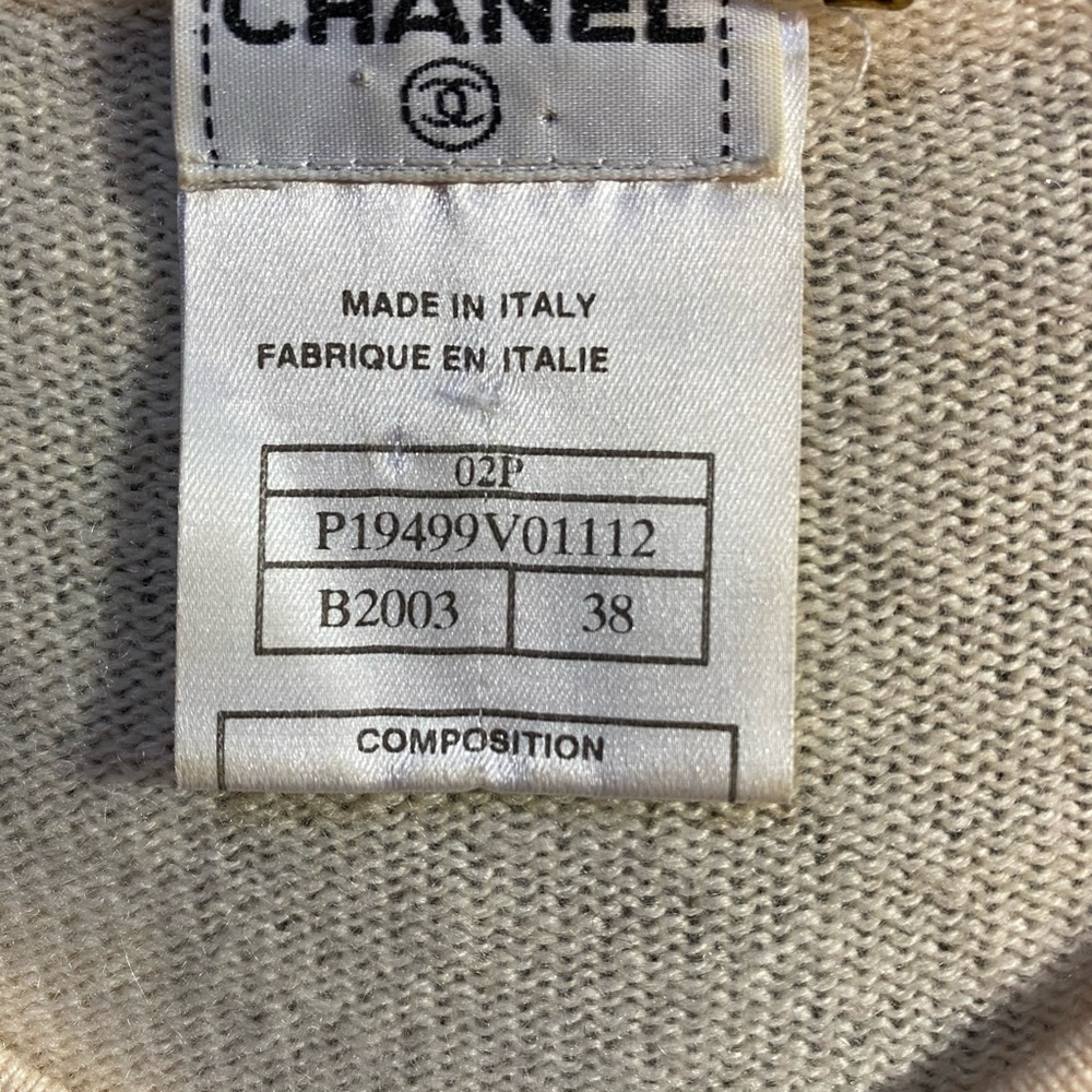 Chanel color block lighting cropped sweater